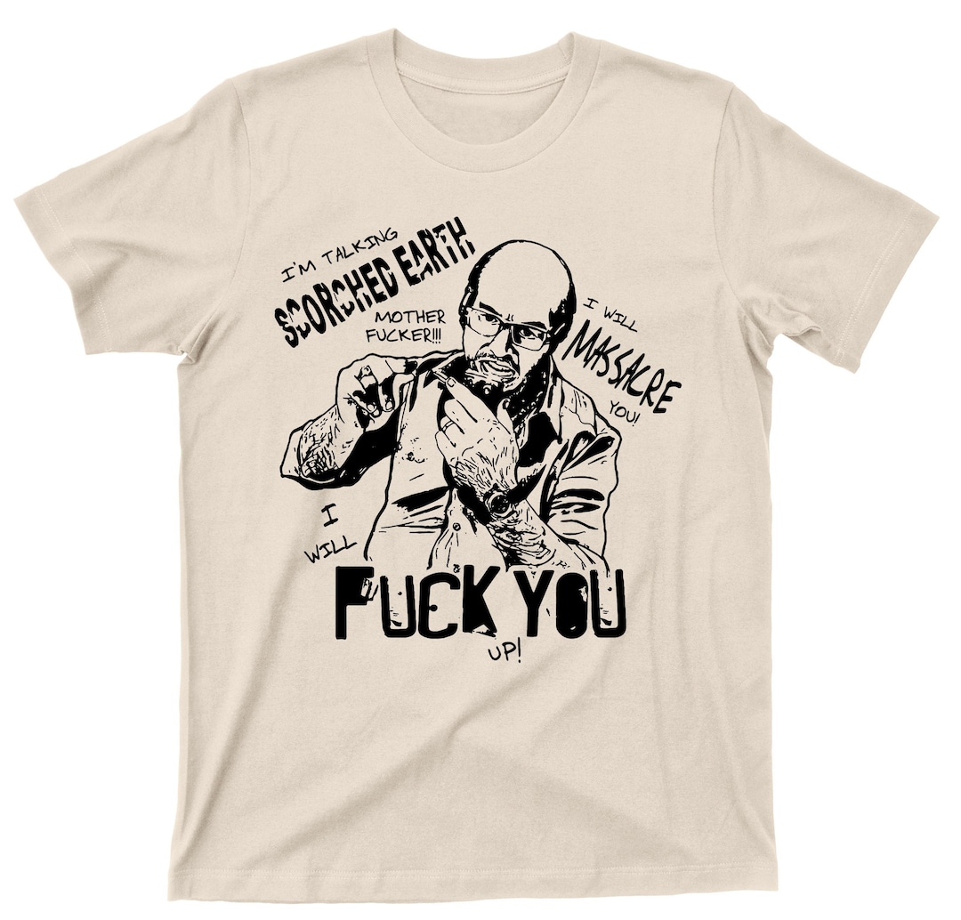 Les Grossman T Shirt Flaming Dragon Scene Tropic Thunder Graphic Tshirt 