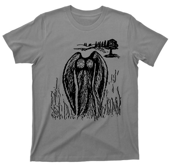 Mothman Sketch T Shirt - Silver Bridge Point Pleasant West