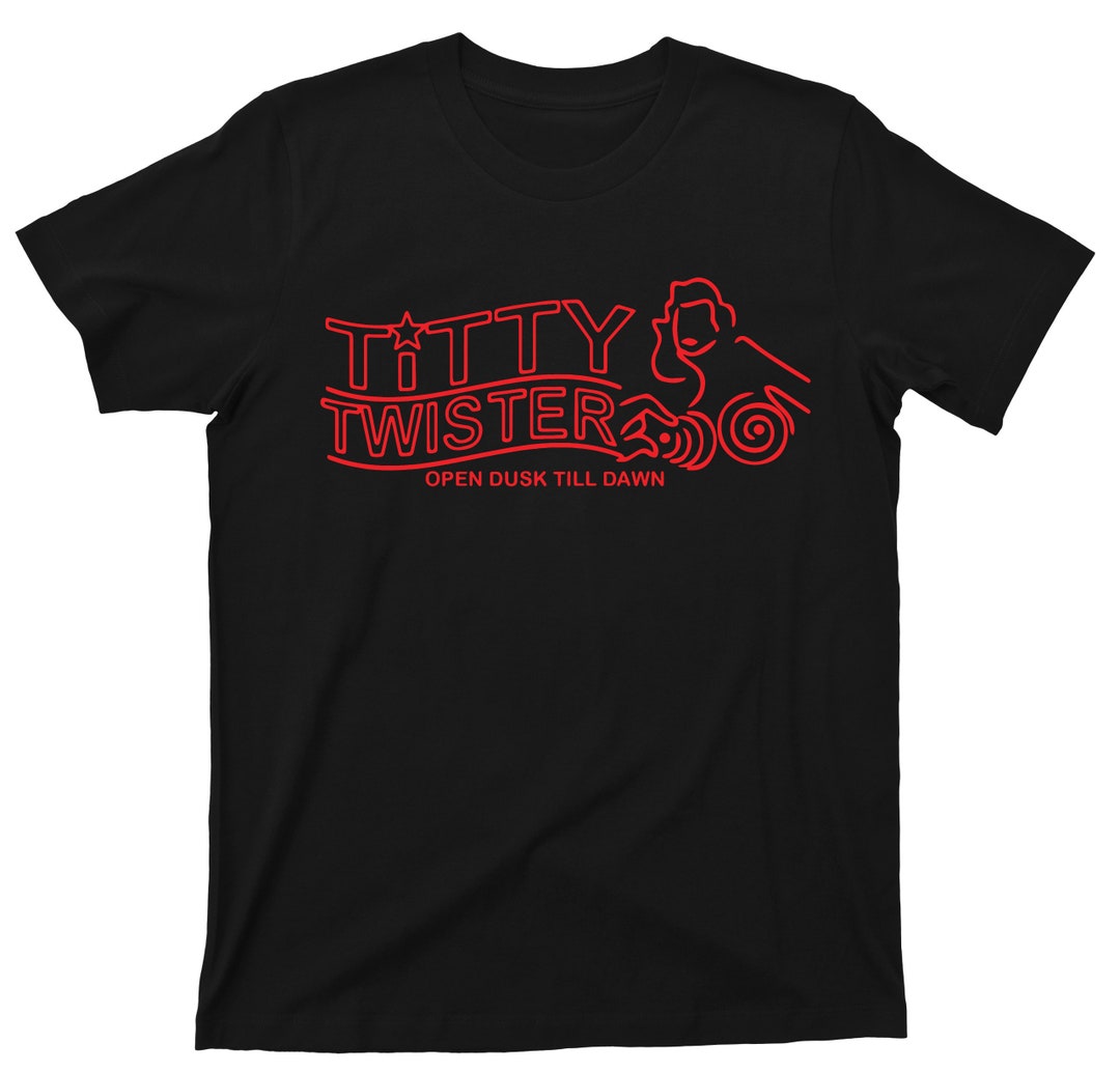 Maglietta Santanico Pandemonium - Titty Twister Da Dal Tramonto All'Alba - Colore Rosso, Taglia XXXXL, 100% Cotone Pesante