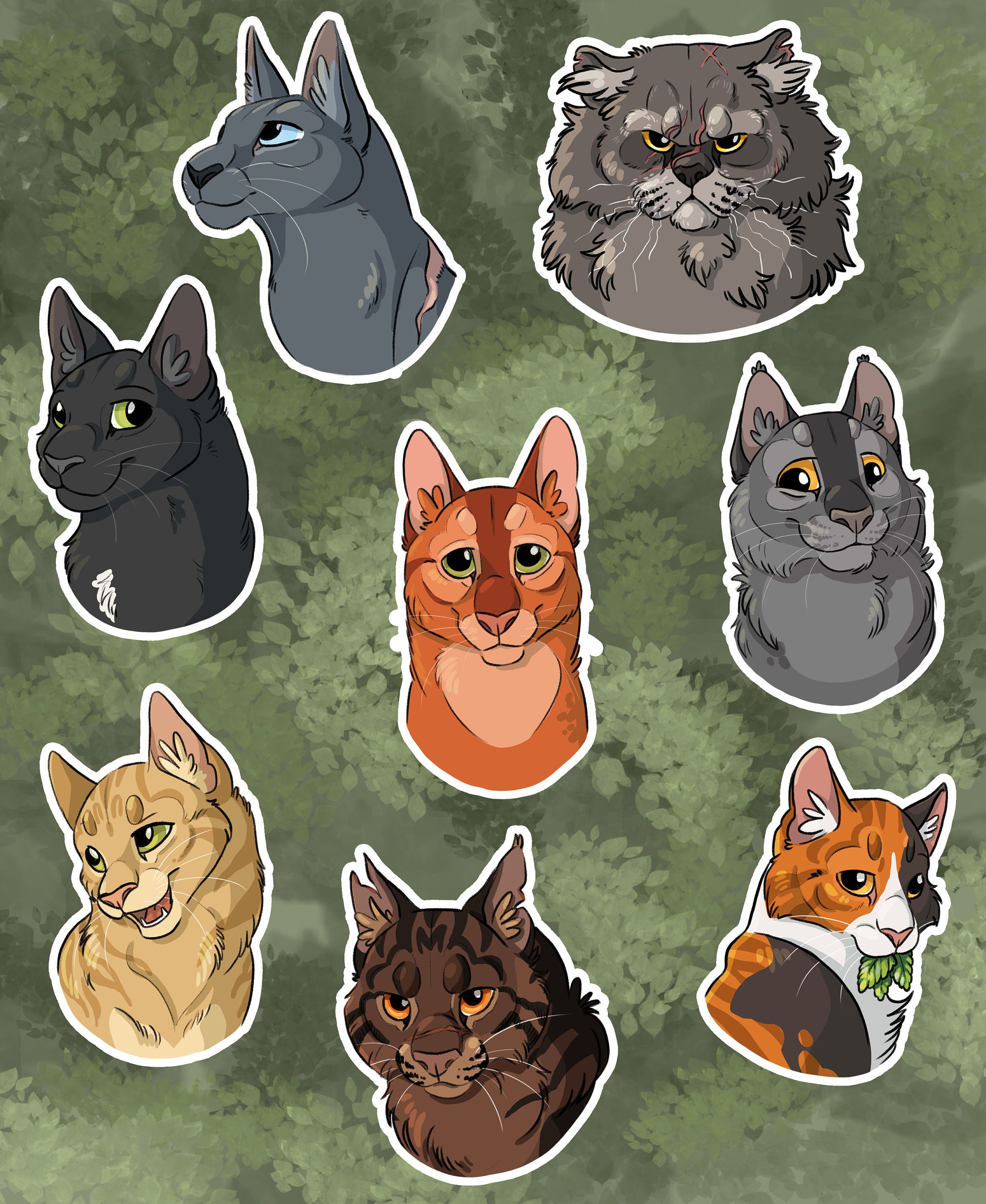 Thunder Clan Art Print Warrior Cats Cat Drawing Print on Premium Matte  Paper Graystripe Fireheart Ravenpaw Bluestar Tigerclaw Sandstorm 