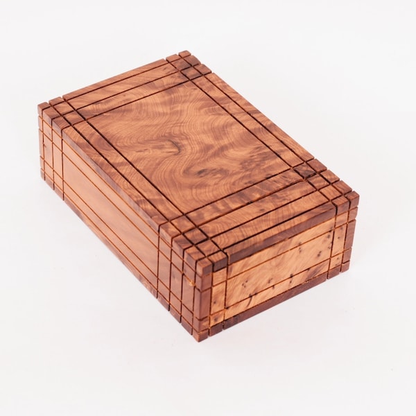 Wooden puzzle box Gift made by Thuya wood - Secret Box