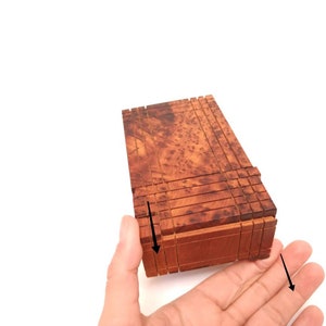 Gift Wooden puzzle box Engraved wooden Box Case Thuya wood Wooden Magic Puzzle PUZZLE Lock box wooden handmade box zdjęcie 9