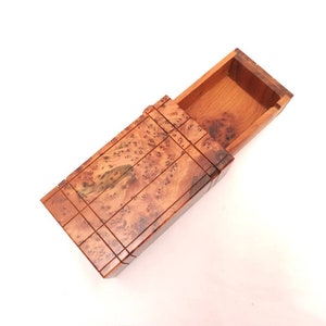 Gift Wooden puzzle box Engraved wooden Box Case Thuya wood Wooden Magic Puzzle PUZZLE Lock box wooden handmade box zdjęcie 6