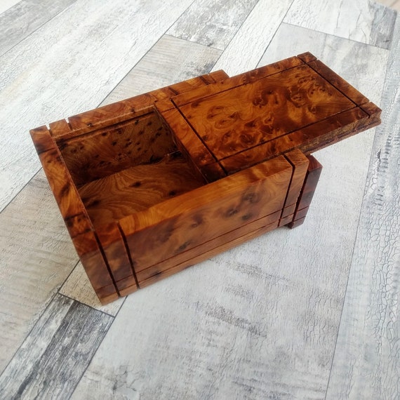 Fast Shipping Wooden Puzzle Box Secret Jewelry Box Case Etsy