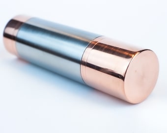 Steampunk Flint Lighter: Handcrafted Stainless Steel & Copper, Refillable