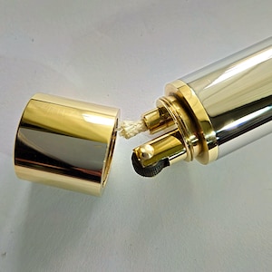 Iskra M - VINTAGE Style Flint Lighter | BRASS Stainless STEEL Steampunk Look | Handcrafted & Refillable Fire Starter