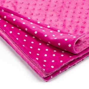Pink and Polka Dot Minky Blanket