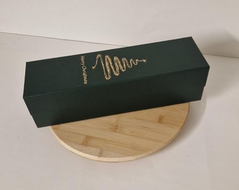 Luxury Christmas Bottle Box: Handmade Magnetic Closure Gift Box