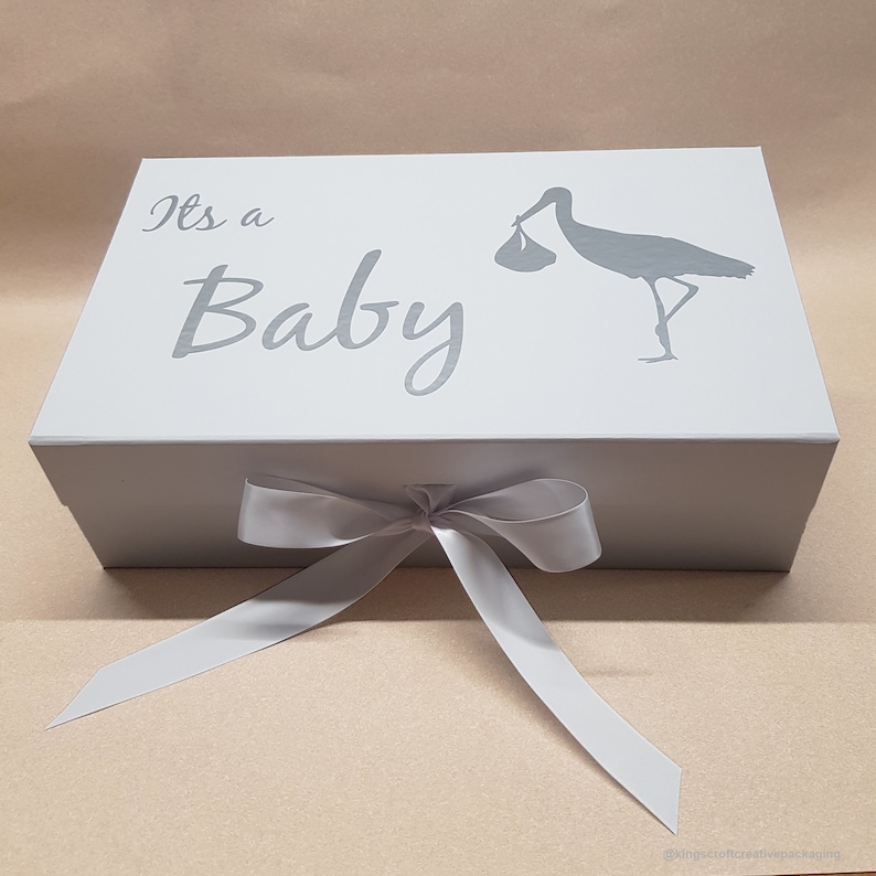 Baby Keepsake Gift Box: Luxury Magnetic Closure with Ribbon image 4