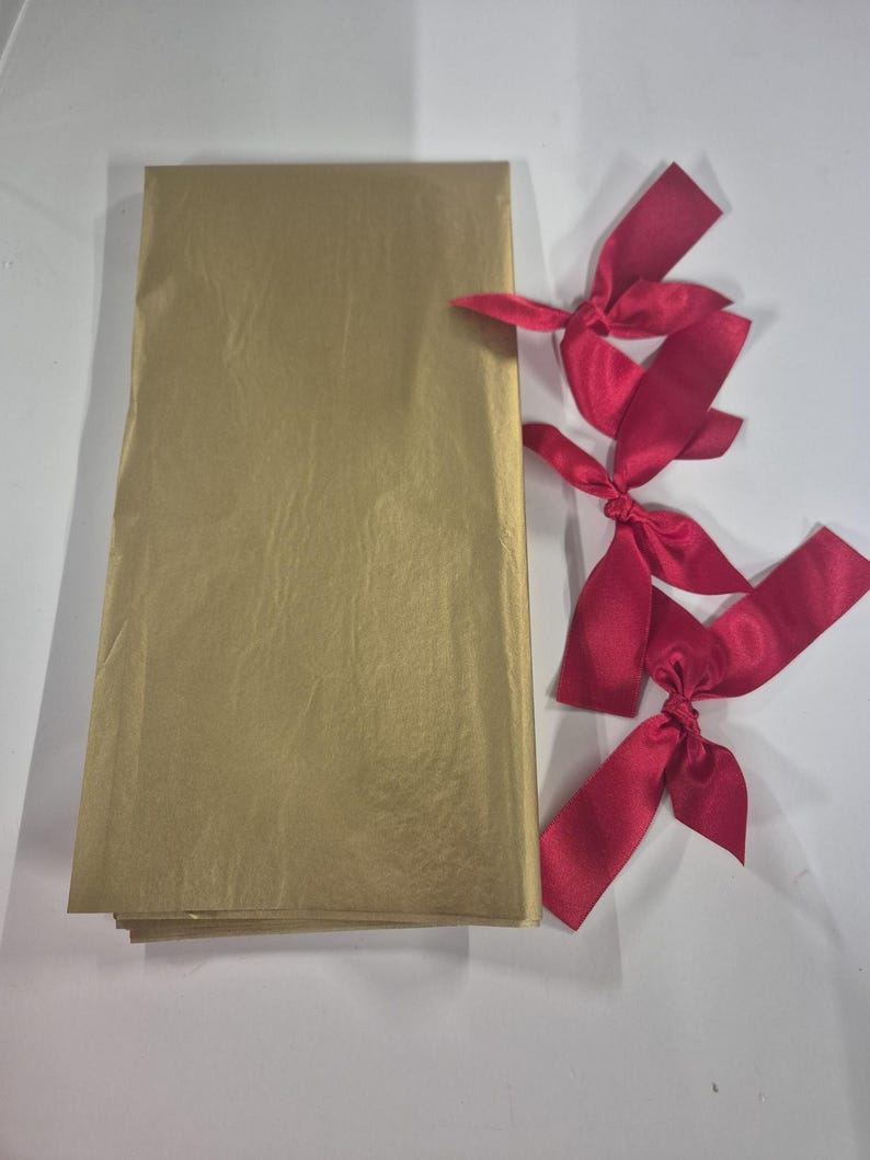 Pack of Christmas Gift Boxes With Tissue Paper and Ribbons Etsy UK