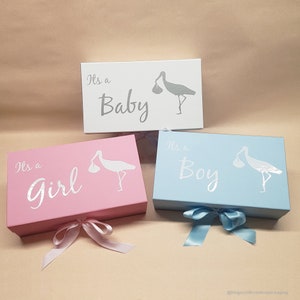 Baby Keepsake Gift Box: Luxury Magnetic Closure with Ribbon image 2