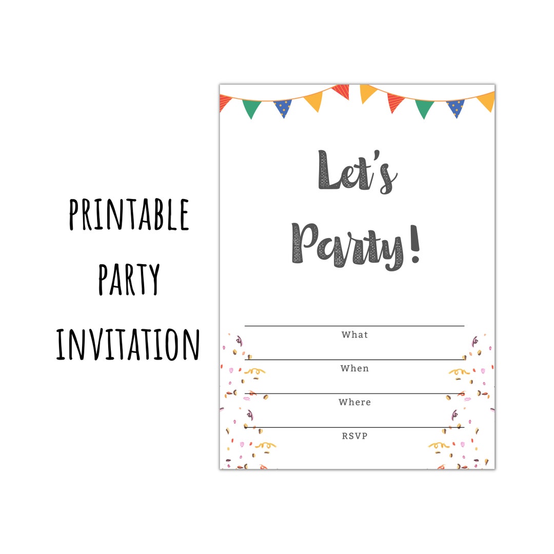 Let's Party Fill in the Blank Party Invitation Instant Download PDF 5x7 Kids Adult Party - Etsy let-s-party-fill-in-the-blank-party-invitation-instant-download-pdf-5x7-kids-adult-party-etsy