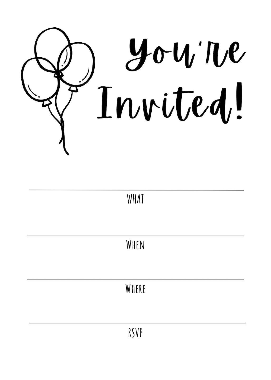 You re Invited Fill in the Blank Party Invitation Instant Download You re Invited Fill in the Blank Party Invitation Instant Download