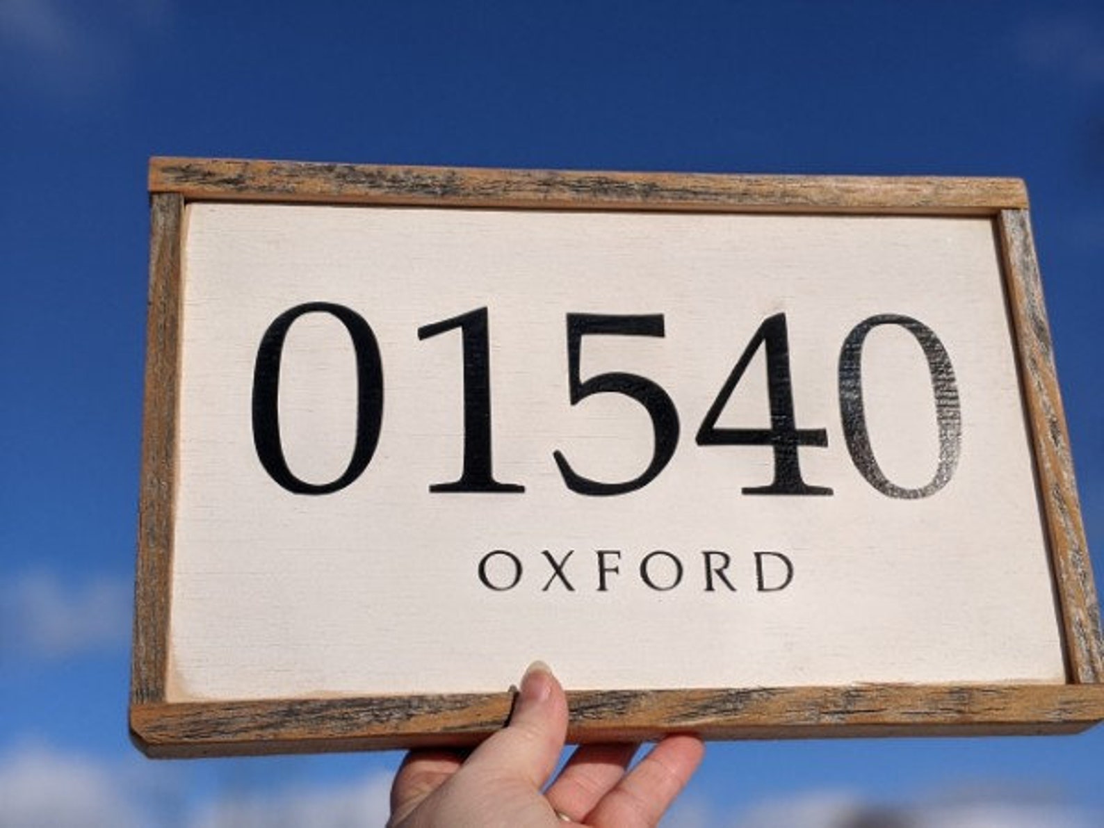Zipcode Sign Zip Code Town City Farmhouse Home Decor Wood | Etsy