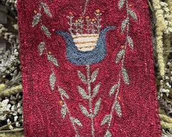 The Tulip and The Heart  Primitive Punch Needle Patterns