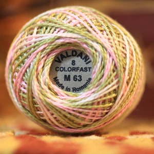Valdani Size 8 - M63  Early Spring Price Per 1 Ball or 1 Skein of thread