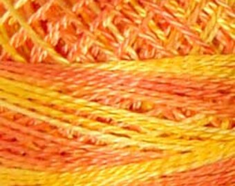 Valdani Size 8 - V1 - Perle Cotton  Orange Price Per 1 Ball or 1 Skein of thread