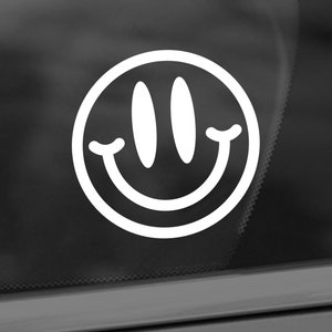 Smiley Face Decal - Happy Face Decal - Happy Decal - Good Mood Sticker - Smile Decal - Good Vibes Decal