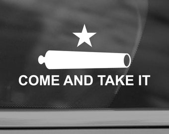 Come and Take it Flag Molon Labe NRA Patriotic Vinyl window sticker pro gun 2nd