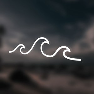 Ocean Wave Vinyl Decal - Beach Decal - Window Decal - Car Decal - Tumbler Decal - Laptop Decal - Ocean Wave Beach Sticker