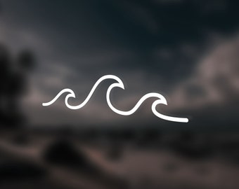 Ocean Wave Vinyl Decal - Beach Decal - Window Decal - Car Decal - Tumbler Decal - Laptop Decal - Ocean Wave Beach Sticker
