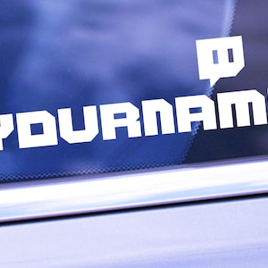 Custom Streamer Name Vinyl Decal - Personalized Gamer Username Sticker - Vinyl Car Decal - Streamer Car Window Vinyl Decal Sticker