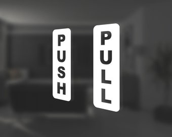 Push Pull Door Sign Decal - Store Front Door Vinyl Decal - Business Decal - Store Door Sticker - Office Door Vinyl Sign - Office Vinyl Decal