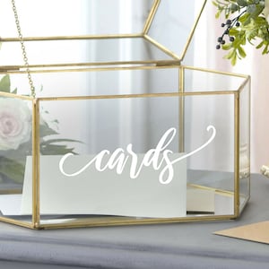 Cards Decal - Wedding Card Box Decal - DECAL ONLY - Wedding Decal Sticker - Vinyl Decal For Card Box - Wedding Cards Vinyl Sticker