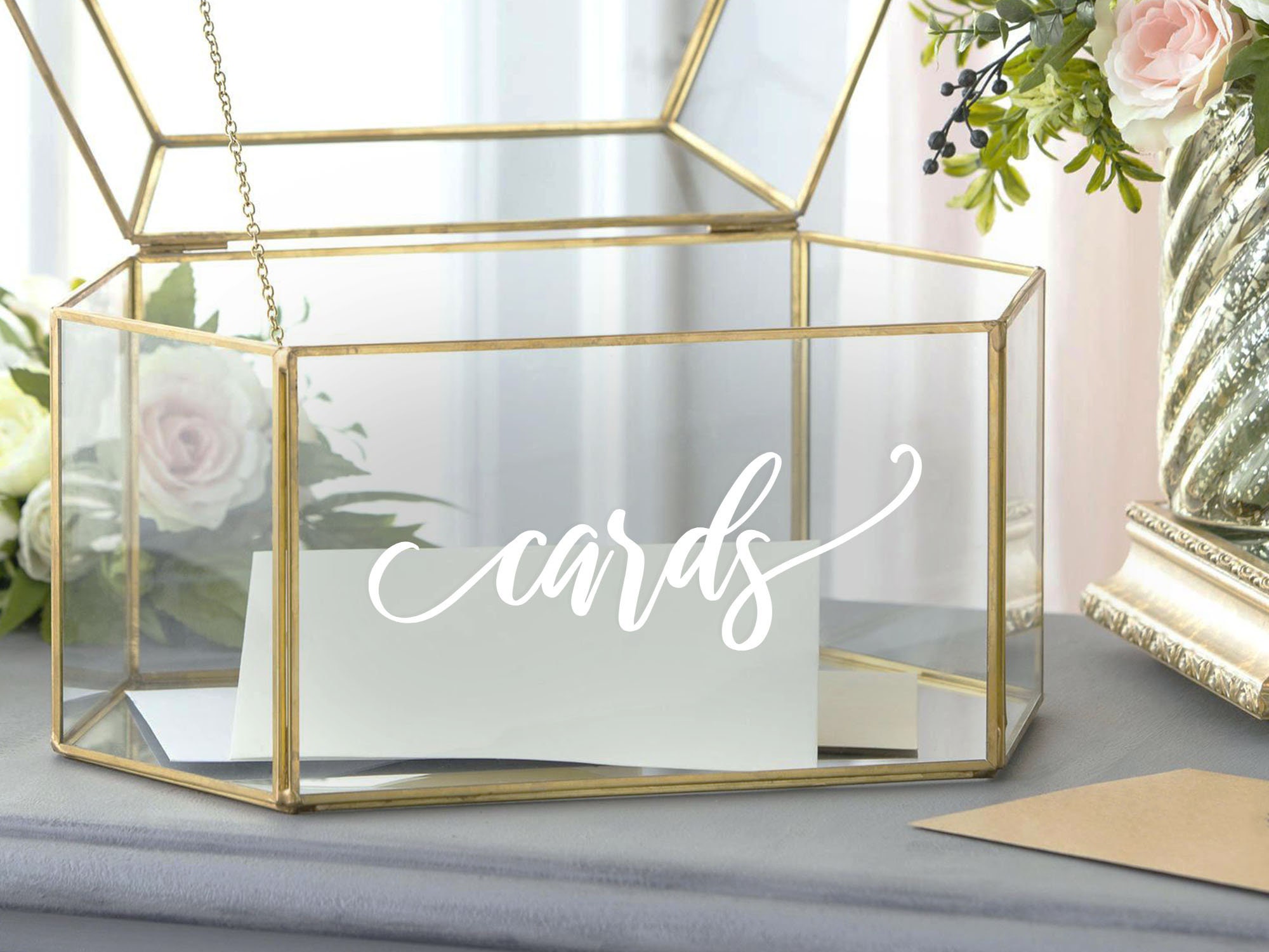 Cards Decal - Wedding Card Box Decal - DECAL ONLY - Wedding Decal Sti…
