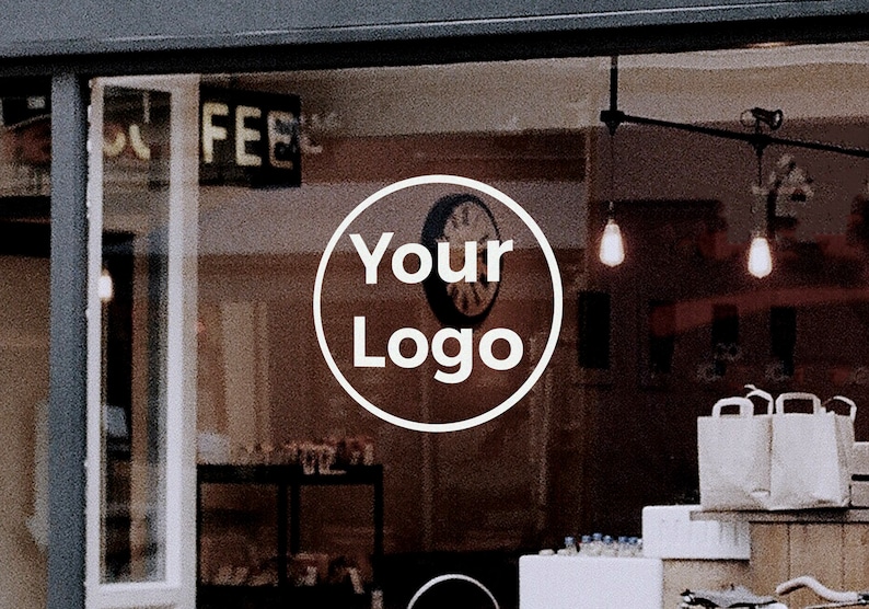 Logo Sign Display Store Window Business Logo Store Front Window Decal - Custom Business Logo Vinyl ...
