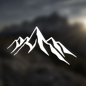 Mountain Vinyl Decal - Mountain Decal - Car Decal - Tumbler Decal - Laptop Decal - Mountain Sticker