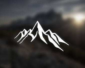 Mountain Vinyl Decal - Mountain Decal - Car Decal - Tumbler Decal - Laptop Decal - Mountain Sticker