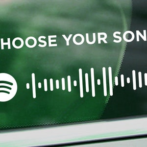 Custom Spotify Song Code Vinyl Decal - Song Code Sticker - Music Code Decal - Choose Your Song Window Vinyl Decal Sticker