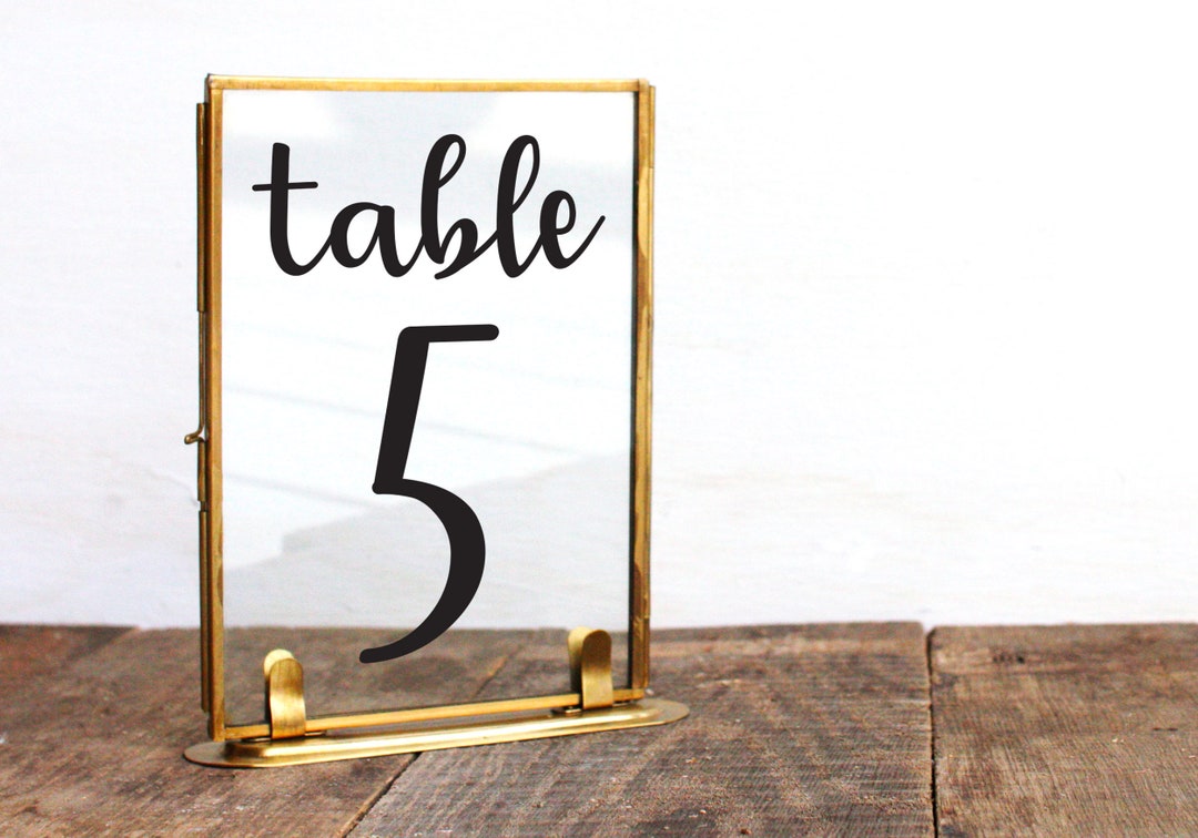 Table Number Vinyl Decal Stickers Decorative Wedding Table Etsy