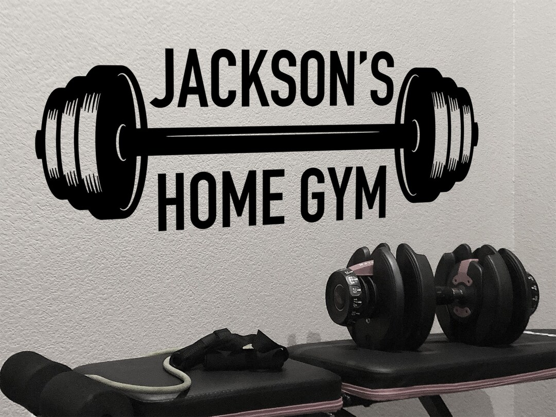 Home Gym Wall Decal Personalized Gym Vinyl Wall Decal Etsy