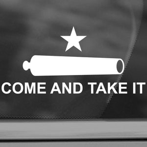 CMI Come And Take It Texas Decal Sticker - 7.5x5.9 Inches, Black Premium Vinyl, Made In USA, Easy Apply - View #6