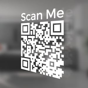 Custom QR Code Vinyl Decal - Storefront / Business / Car / Laptop / Window Decal Sticker
