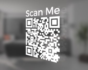 Custom QR Code Vinyl Decal - Storefront / Business / Car / Laptop / Window Decal Sticker