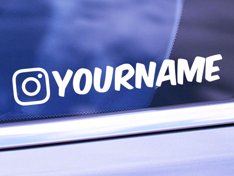 Custom IG Name Vinyl Decal Personalized IG Username Sticker Etsy