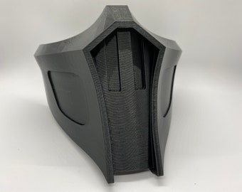 Mortal Kombat mask. NoobSaibot 3d printed. Noob Saibot finished in black filament