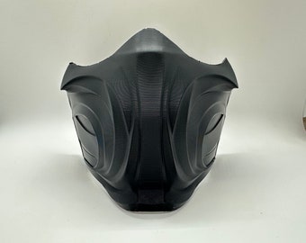 Mortal Kombat mask scorpion . Scorpion raw 3d printed. 3d printed MK1 Mk11 MK10 MKX mortal kombat 11 mask scorpion