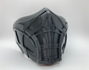 Mortal Kombat scorpion new movie mask raw 3d printed. 3d printed Mk11 MKX classic mortal kombat 11 mask mk10 mk9 mortalkombatmask aftermath