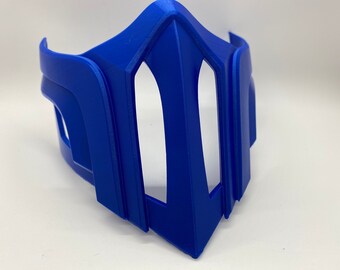 Mortal Kombat mask sub zero. Subzero raw 3d printed. 3d printed Mk11 MK10 MKX mortal kombat 11 mask ninja Subzero