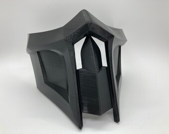 Máscara de Mortal Kombat 11. Impresión 3D del clásico NoobSaibot V2. Noob Saibot acabado en filamento negro