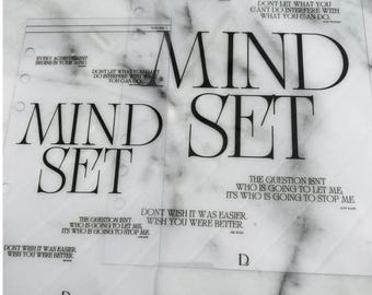 Mindset Clear acrylic dashboard | Budget accessories | planner accessories | A6 A5. A7 | minimalistic dashboard