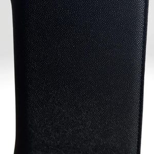 Cartera delgada de CUERO VEGANO NEGRO / Sistema de presupuesto / A6 / Personal / Personalizar / Personalizar / Carpeta de presupuesto / Planificador / Lujo