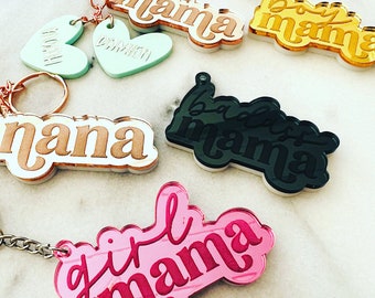 Mama keychain with kids name| Nana keychain| custom| Mother’s Day gift | custom gifts for mom, gift for mom| gift tag| Acrylic Keychain