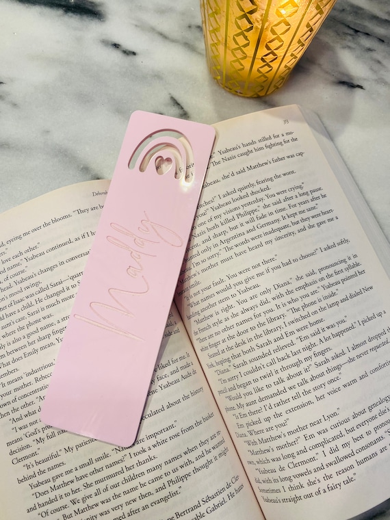 Personalized Acrylic Bookmark, Custom Engraved Gift For Book