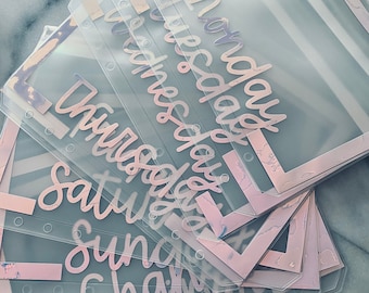 Cash Zipper Enveloppen a7, a6 en a5, Custom Budget Enveloppen Met labels, Planner Inserts, Budget Planners, 6 ring ordner, a6 formaat