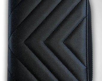 A6 Vegan Leather Zip Around Budget Binder | Pebble Texture